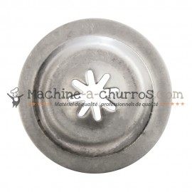 Buse petite étoile pour machine à churros Ø 38mm - Acier inoxydable 18/8