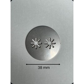 Buse double étoile pour machine à churros Ø 38mm - Acier inoxydable 18/8